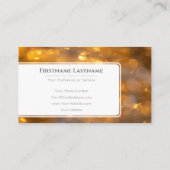 Funkellichter beleuchten berufliche Ereignismanage Visitenkarte (Rückseite)