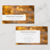 Funkellichter beleuchten berufliche Ereignismanage Visitenkarte (Vorne/Hinten)