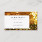 Funkellichter beleuchten berufliche Ereignismanage Visitenkarte (Rückseite)