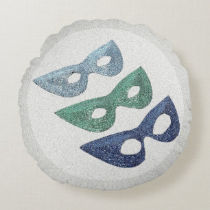 Funkelmasken - rundes kissen
