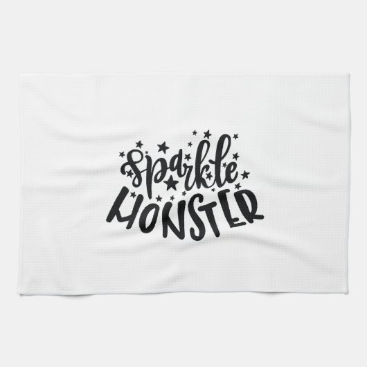 Funkelmonster Halloween Geschirrtuch (Horizontal)
