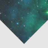 Funkeln auf dem Hintergrund des tiefen grünen Raum Seidenpapier (Detail)