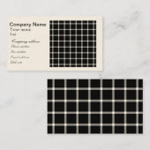 Funkeln der schwarzen u. weißen Gitter-optischer Visitenkarte (Vorne/Hinten)