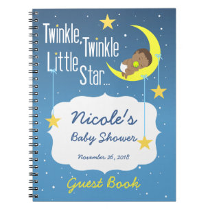 Funkeln-Funkeln-Babyparty-Gast-Buch Notizblock