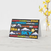 Funkeln-Funkeln Karte (Gelbe Blume)