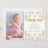 Funkeln-Funkeln-kleiner Stern danken Ihnen zu Dankeskarte (Vorderseite)