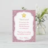 Funkeln-Funkeln-kleiner Stern danken Ihnen zu Dankeskarte (Stehend Vorderseite)
