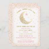 Funkeln-Funkeln-Stern-Babyparty-Einladung Einladung (Vorne/Hinten)