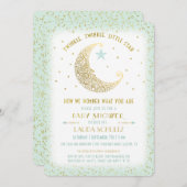 Funkeln-Funkeln-Stern-Babyparty-Einladung Einladung (Vorne/Hinten)