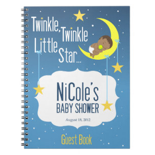 Funkeln-Funkeln-Stern-Babyparty-Gast-Buch Notizblock
