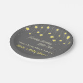 Funkeln-Funkeln-Stern-Babyparty-Versorgungen Pappteller (Schrägansicht)