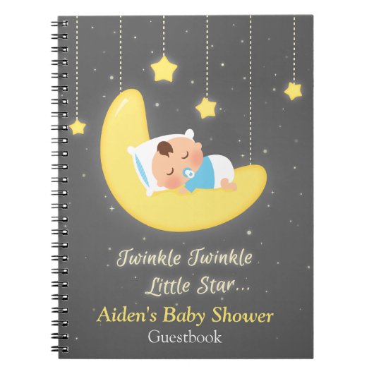 Funkeln-Funkeln-Stern-BabypartyGuestbook Notizblock (Vorderseite)