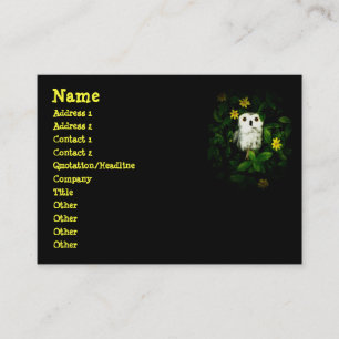 Funkeln-Funkeln-Stern-Eule Namecard Visitenkarte