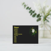 Funkeln-Funkeln-Stern-Eule Namecard Visitenkarte (Stehend Vorderseite)