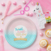 Funkeln-Funkeln-Stern-Geschlecht decken Dusche auf Pappteller (Party)