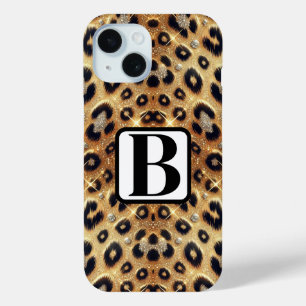 Funkeln Glamour Gold Schwarz Leopard Cheetah Druck Case-Mate iPhone Hülle