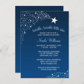 Funkeln kleine Sternschnuppen-Babyparty Einladung (Vorne/Hinten)