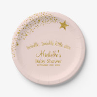 Funkeln kleine Sternschnuppen-Rosa-GoldBabyparty