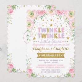 Funkeln-kleiner Stern paart Schwestern, die Einladung