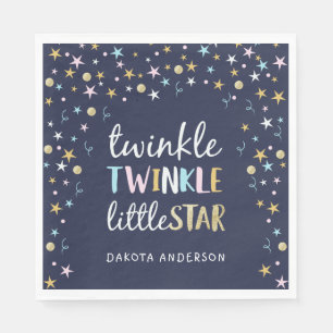 Funkeln-kleiner SternConfetti u. blaue Babyparty Serviette