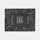 Funkeln-kleiner SternConfetti u. Kreide-Babyparty Fleecedecke (Vorderseite (Horizontal))