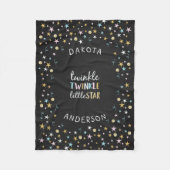 Funkeln-kleiner SternConfetti u. Kreide-Babyparty Fleecedecke (Vorderseite)