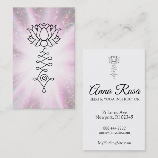 *~* Funkeln Reiki Energie Heillotus Visitenkarte (Vorne/Hinten)