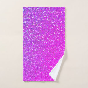 Funkeln Rosa Lila Glitzer Ombre Hell Cool Handtuch