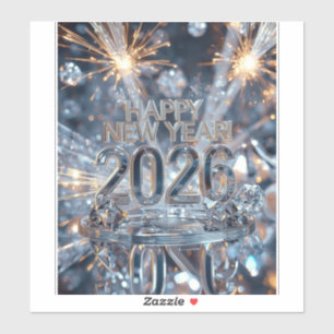Funkeln Sie in das Neujahrs-Sticker Aufkleber
