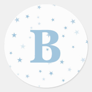 Funkeln-Stern-Blau-Baby Runder Aufkleber