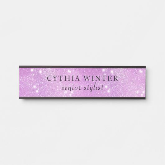 Funkeln von Galaxy Stylist Namplate Türschild (Vorderseite )