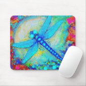 Funkelnblaue Libelle durch Sharles Mousepad (Mit Mouse)