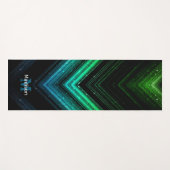 Funkelnd Aqua-Grüngalaxie Zickzack Monogram Yogamatte (Vorderseite (Horizontal))