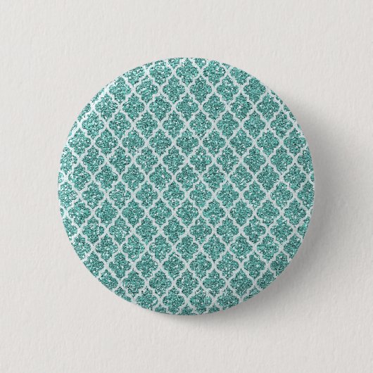funkelnd Aquamarin Button (Vorderseite)