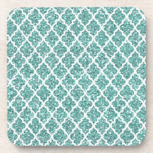 funkelnd Aquamarin Getränkeuntersetzer