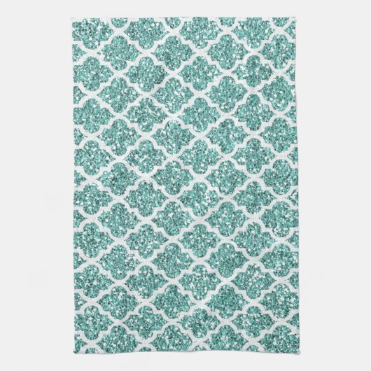funkelnd Aquamarin Handtuch (Vertikal)