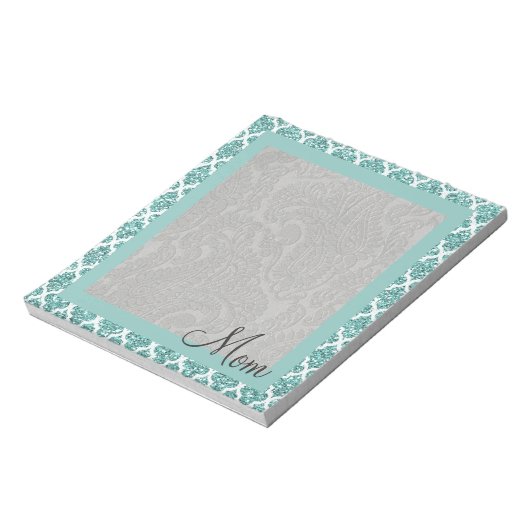 funkelnd Aquamarin Notizblock (Rotiert)