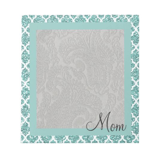 funkelnd Aquamarin Notizblock (Vorderseite)