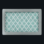 funkelnd Aquamarin Rechteckige Gürtelschnalle<br><div class="desc">Schönes trendy aquamarines Banddesign. Den Kleiderschrank für eine zusätzliche Touch hinzufügen.</div>