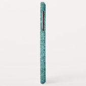 Funkelnd Aquamarine Imitat Glitzer Monogramm Minim Case-Mate iPhone Hülle (Hinten/Links)