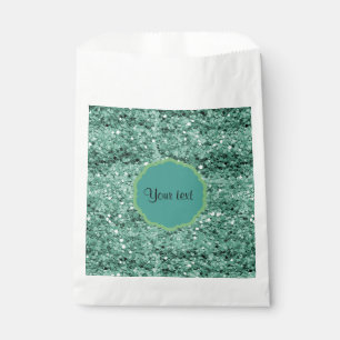 Funkelnd aquamariner Glitzer Geschenktütchen