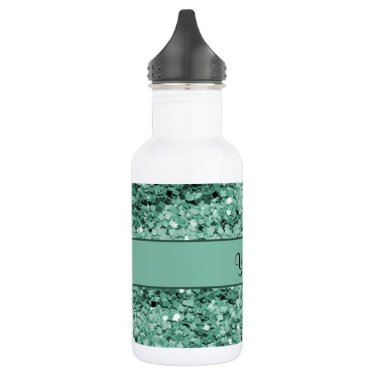 Funkelnd Aquamariner Glitzer Trinkflasche (Links)