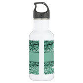 Funkelnd Aquamariner Glitzer Trinkflasche (Rückseite)