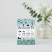 Funkelnd Aquamariner grüner Glitzer bricht Afterca Visitenkarte (Stehend Vorderseite)