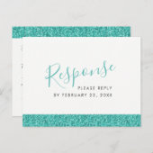 Funkelnd Aquamarines blaues UAWG Ansprechen POSTCA Einladungspostkarte (Vorne/Hinten)