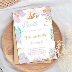 Funkelnd Art Party Card für Girls Einladung