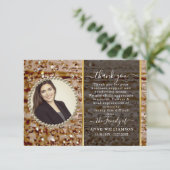 Funkelnd Beerdigung Dankeschön-Karte Dankeskarte (Stehend Vorderseite)