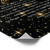 Funkelnd Begräbnisgedicht Poster (Ecke)