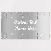 Funkelnd Beschriftungen für Silver Gold Glitzer -  Etiketten (Design 1)