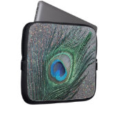 Funkelnd Black Peacock Fee Stillleben Laptopschutzhülle (Vorne Rechts)